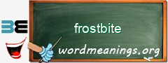 WordMeaning blackboard for frostbite